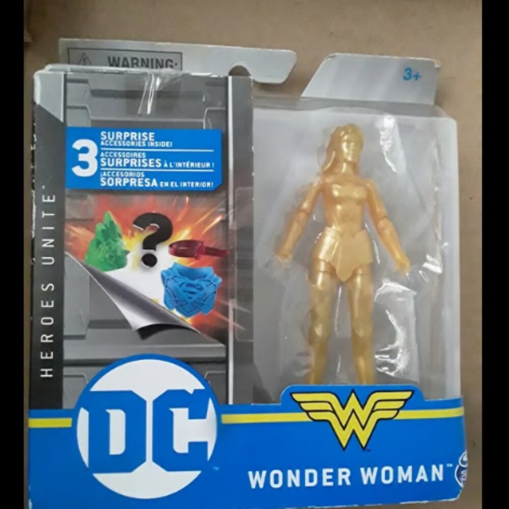 DC HEROES UNITE GOLD WONDER WOMAN COLLECTIBLE TOY FIGURE